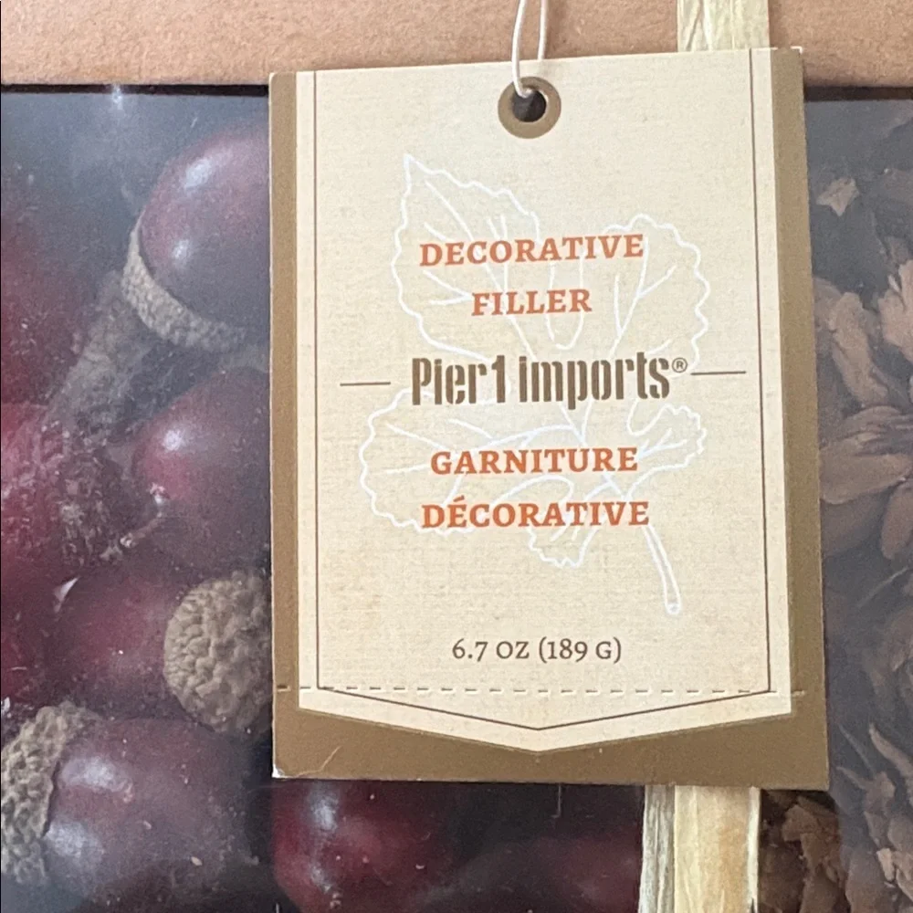 Pier 1 Decorative filler Potpourri Set - Brown and deep Red NWT